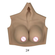 Load image into Gallery viewer, D Cup Elastic Breast Forms Full Bodysuit
