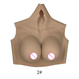 D Cup Elastic Breast Forms Full Bodysuit