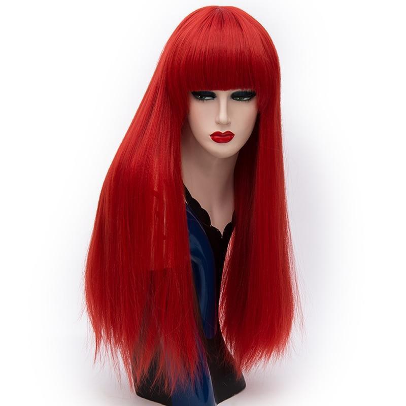 22 Inches Long Straight Wig with Bangs product view
