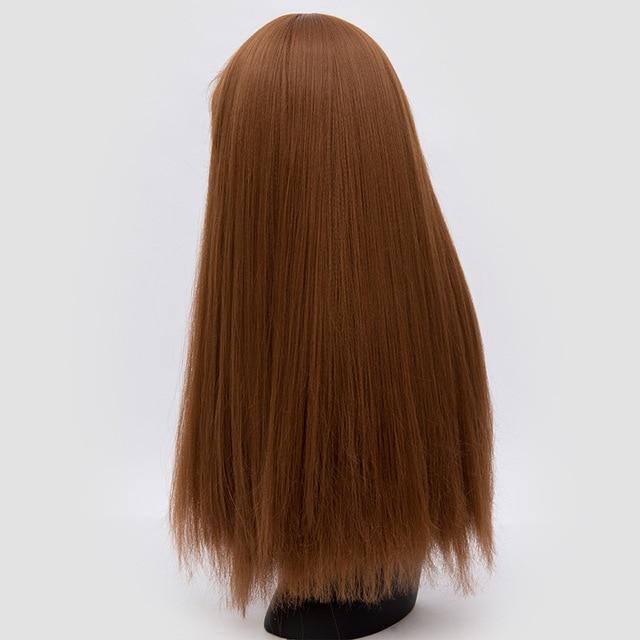22 Inches Long Straight Wig with Bangs, gallery view 4