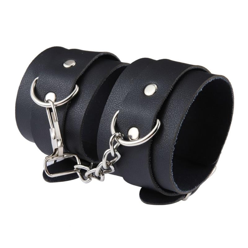 Elegant Leather Bondage Restraints Cuffs BDSM, gallery view 2