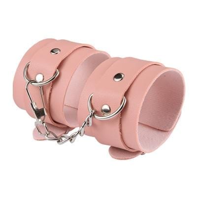 Elegant Leather Bondage Restraints Cuffs BDSM product view