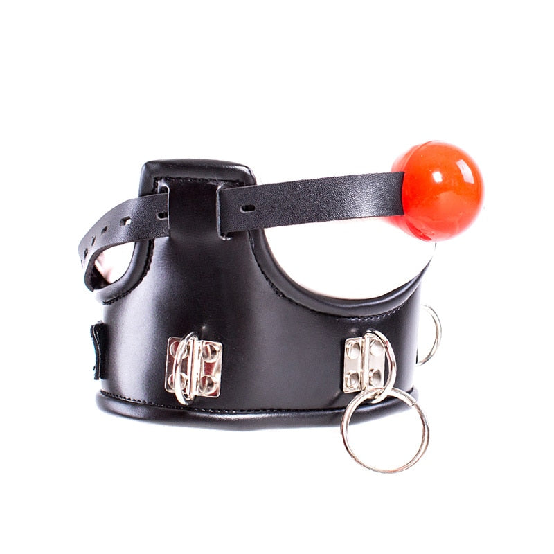 Open Mouth Ball Gag Collar BDSM, gallery view 2