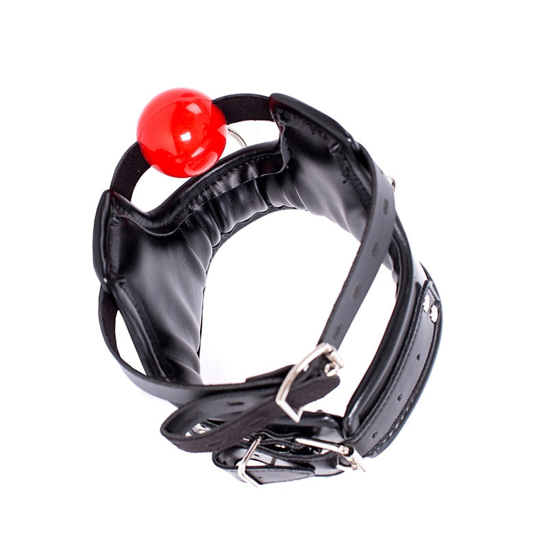 Open Mouth Ball Gag Collar BDSM, gallery view 4
