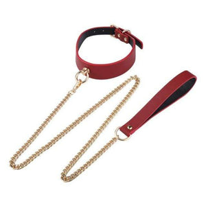 Glam Red Sex Slave Collar