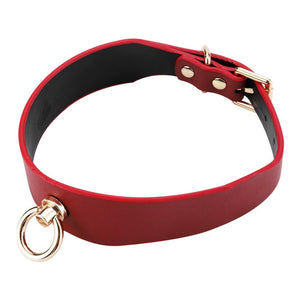 Glam Red Sex Slave Collar