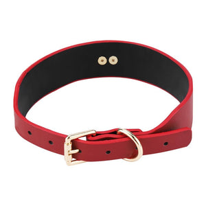 Glam Red Sex Slave Collar