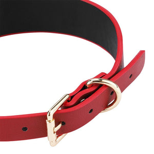 Glam Red Sex Slave Collar