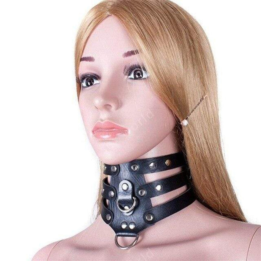 Seductive PU Leather Posture Collar, gallery view 4