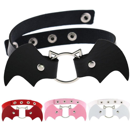 Vampire Bat Fetish Slave Day Collar product view