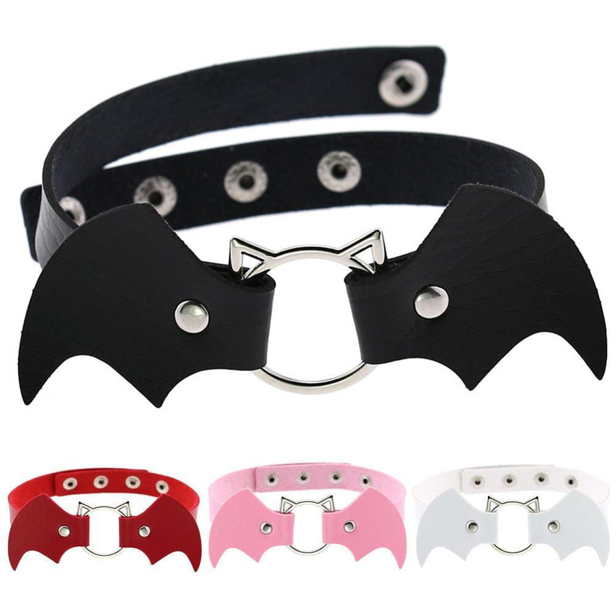 Vampire Bat Fetish Slave Day Collar product view