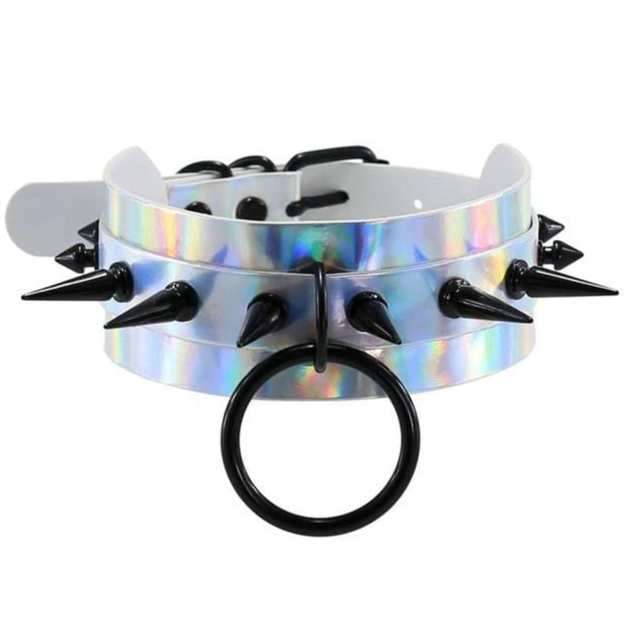 Oversized Spiked Colorful Collar, gallery view 5