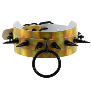 Oversized Spiked Colorful Collar