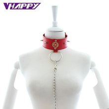 Load image into Gallery viewer, Red Spiky Gorgeous Locking Collar
