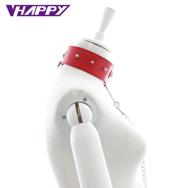 Red Spiky Gorgeous Locking Collar, gallery view 3