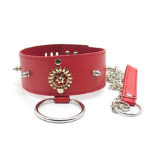 Load image into Gallery viewer, Red Spiky Gorgeous Locking Collar
