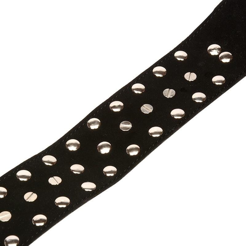 Spiked Rivets Leather Bondage Collar, gallery view 6
