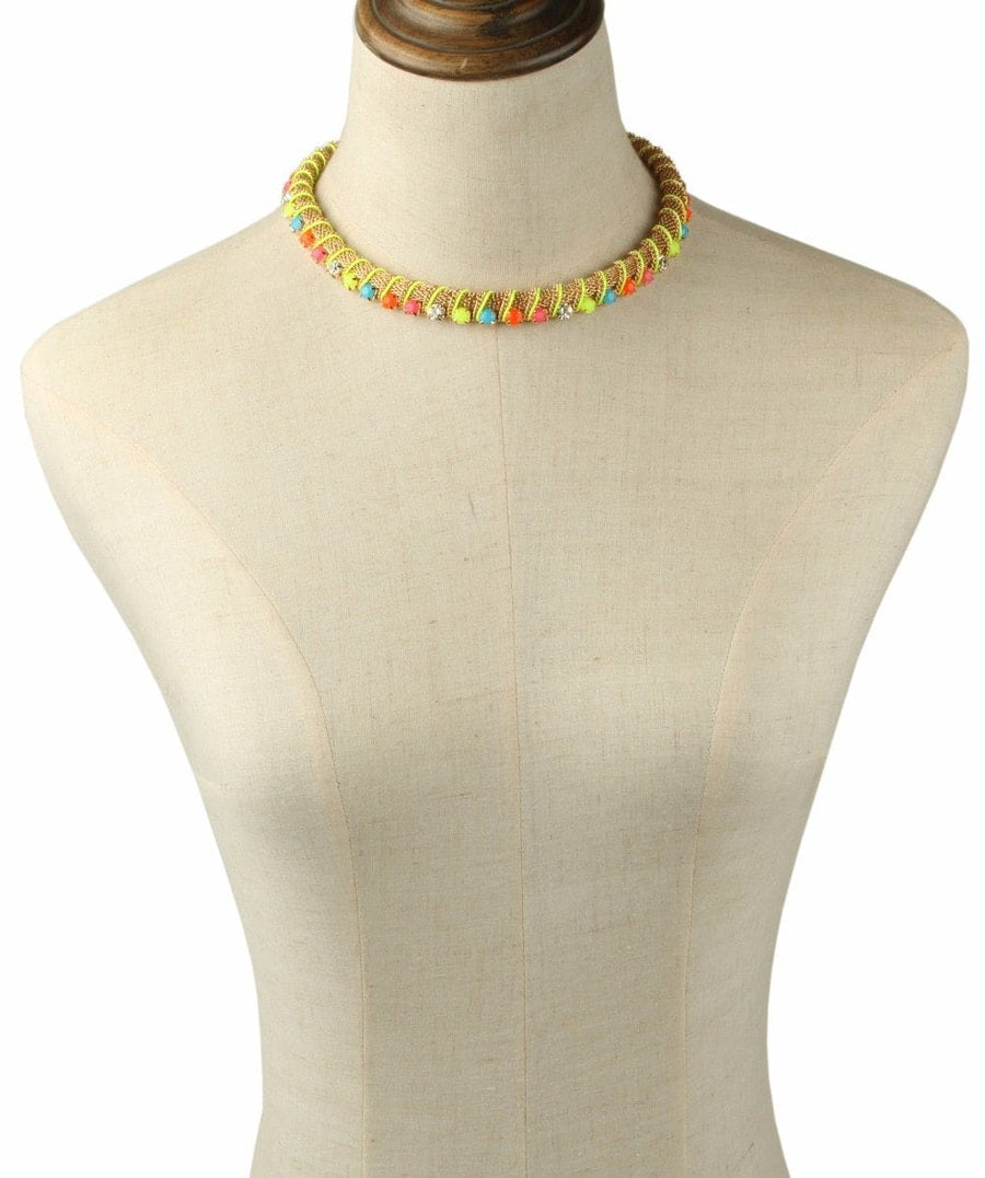 Jewel-Encrusted Choker Colorful Collar, gallery view 3