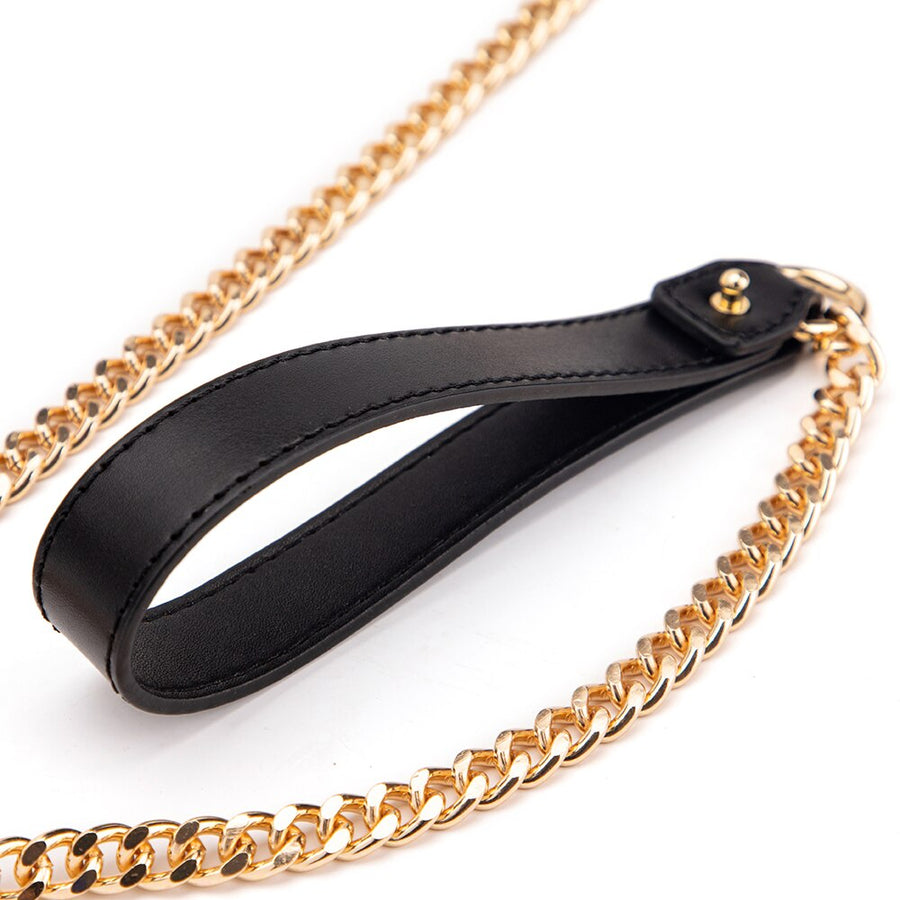 Genuine Leather BDSM Collar with Leash BDSM, gallery view 10
