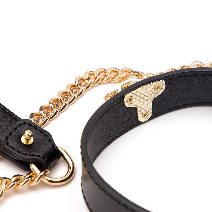 Genuine Leather BDSM Collar with Leash BDSM, gallery view 11