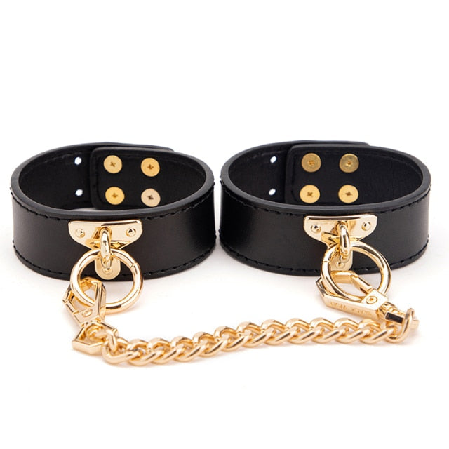Genuine Leather BDSM Collar with Leash BDSM, gallery view 12