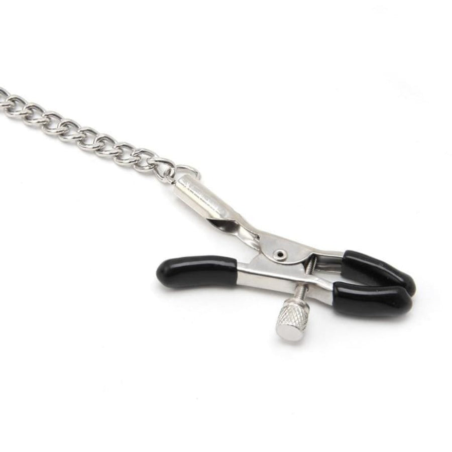 Slave Punishment Collar With Nipple Clamps, gallery view 5