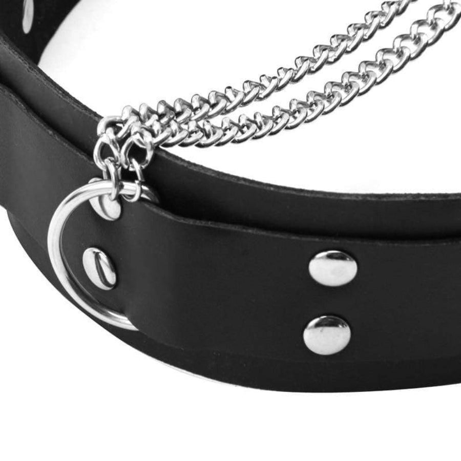 Slave Punishment Collar With Nipple Clamps, gallery view 4