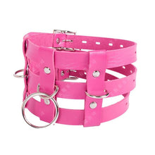 Load image into Gallery viewer, Triple Layer Pink BDSM Collar
