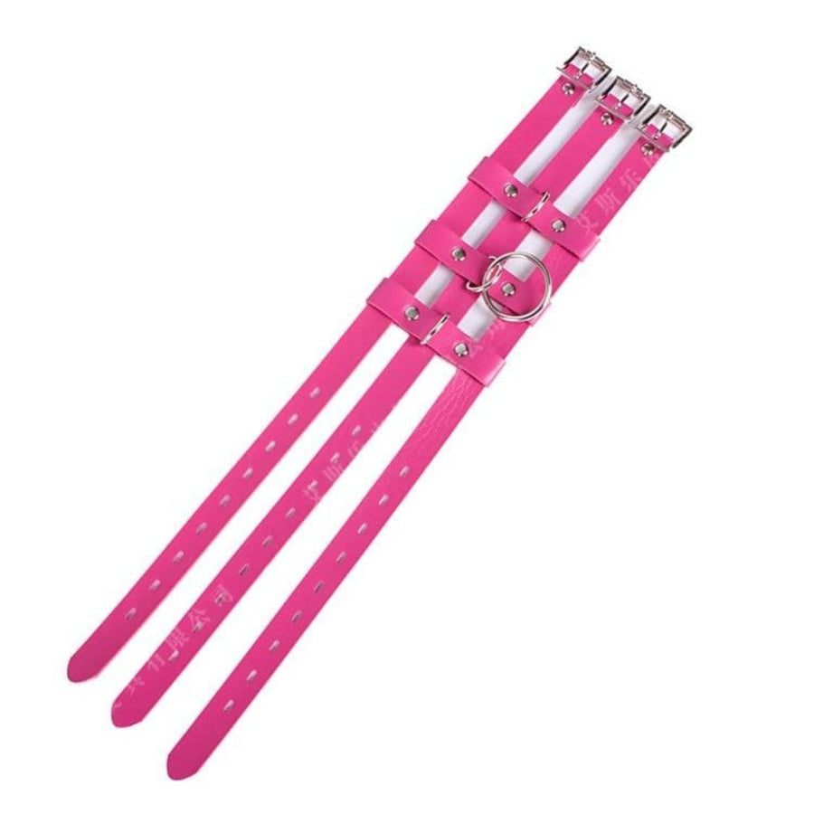 Triple Layer Pink BDSM Collar, gallery view 3