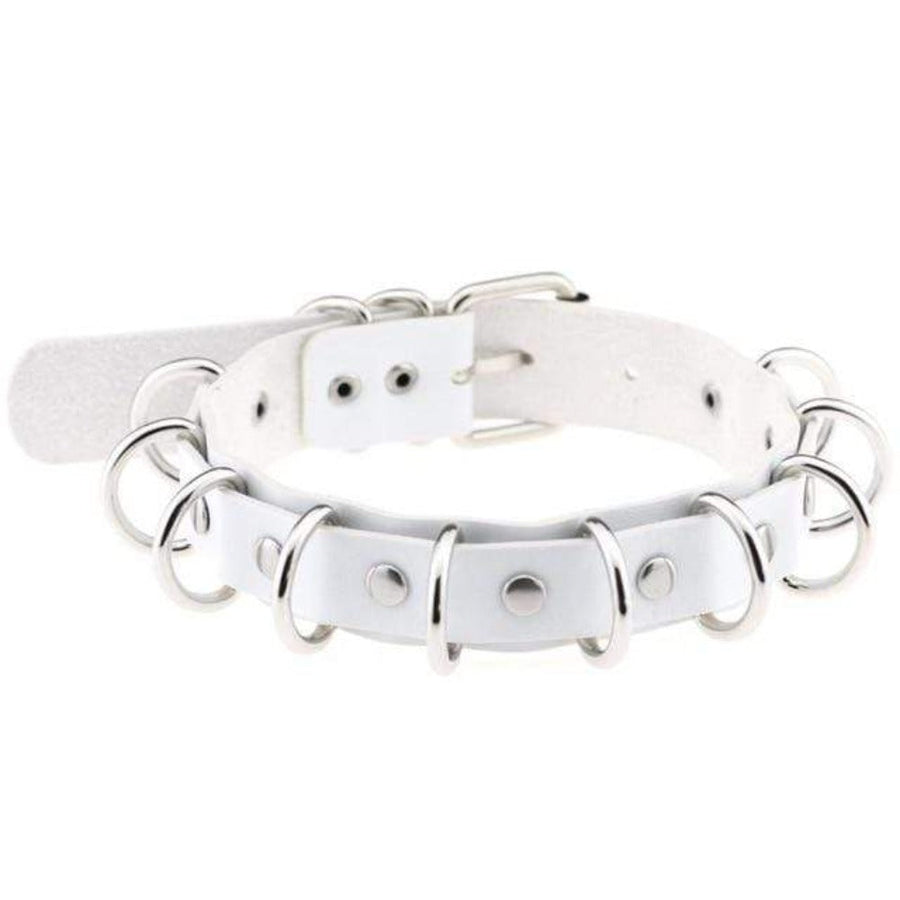 Dual Leather Handmade BDSM Choker, gallery view 6