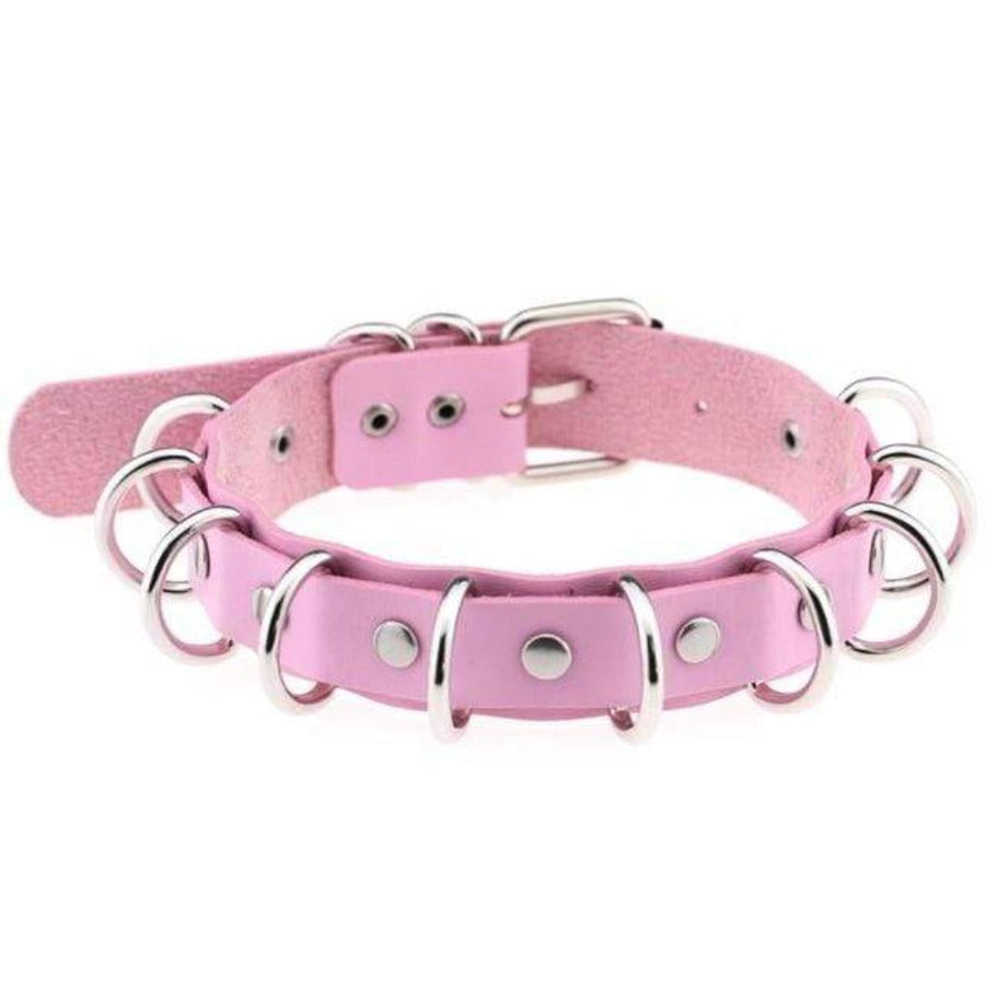 Dual Leather Handmade BDSM Choker, gallery view 2