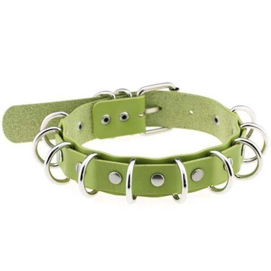 Dual Leather Handmade BDSM Choker, gallery view 4