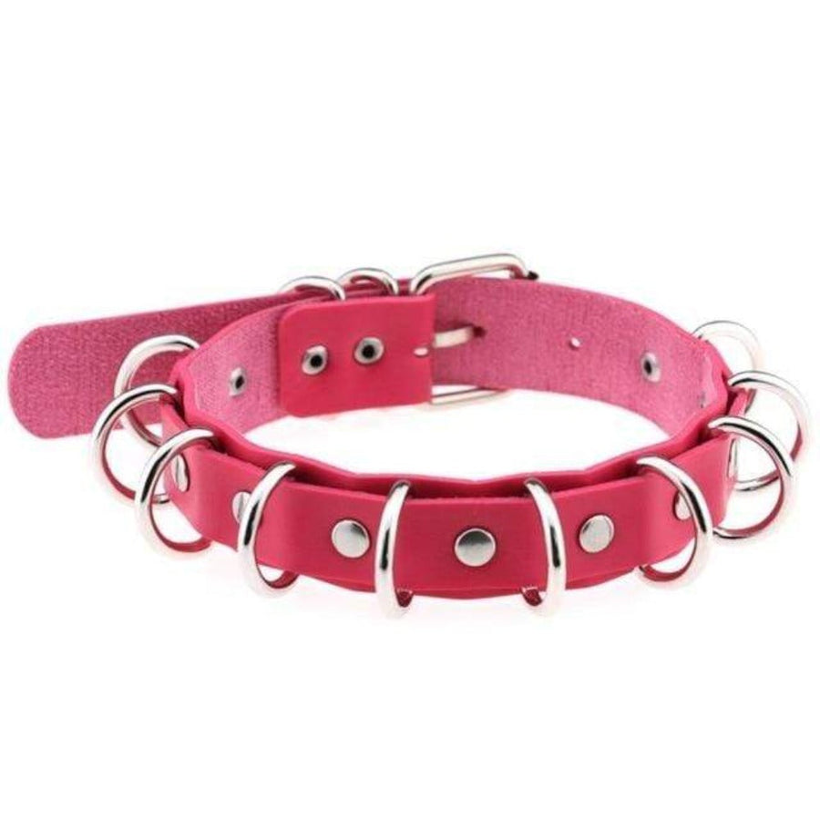 Dual Leather Handmade BDSM Choker, gallery view 8