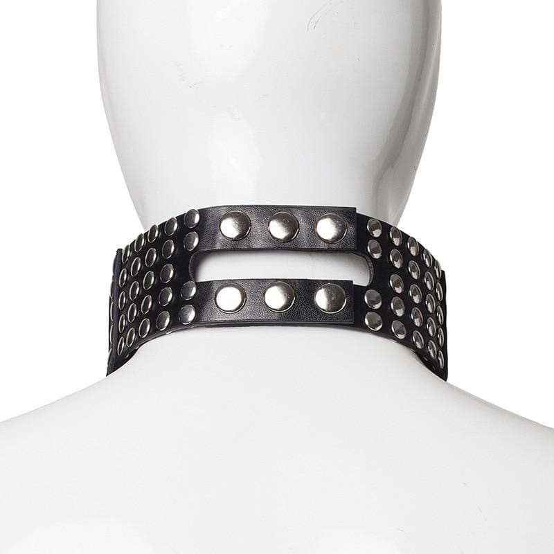 Leather Chic Faux Day Collar, gallery view 2