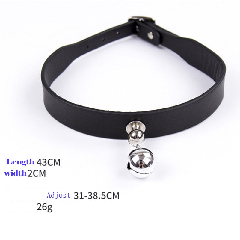 Adjustable Leather Collar, gallery view 4