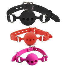 Load image into Gallery viewer, All Silicone Breathable Ball Gag BDSM

