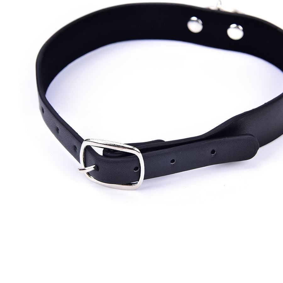 Leather Bondage Collar BDSM, gallery view 3