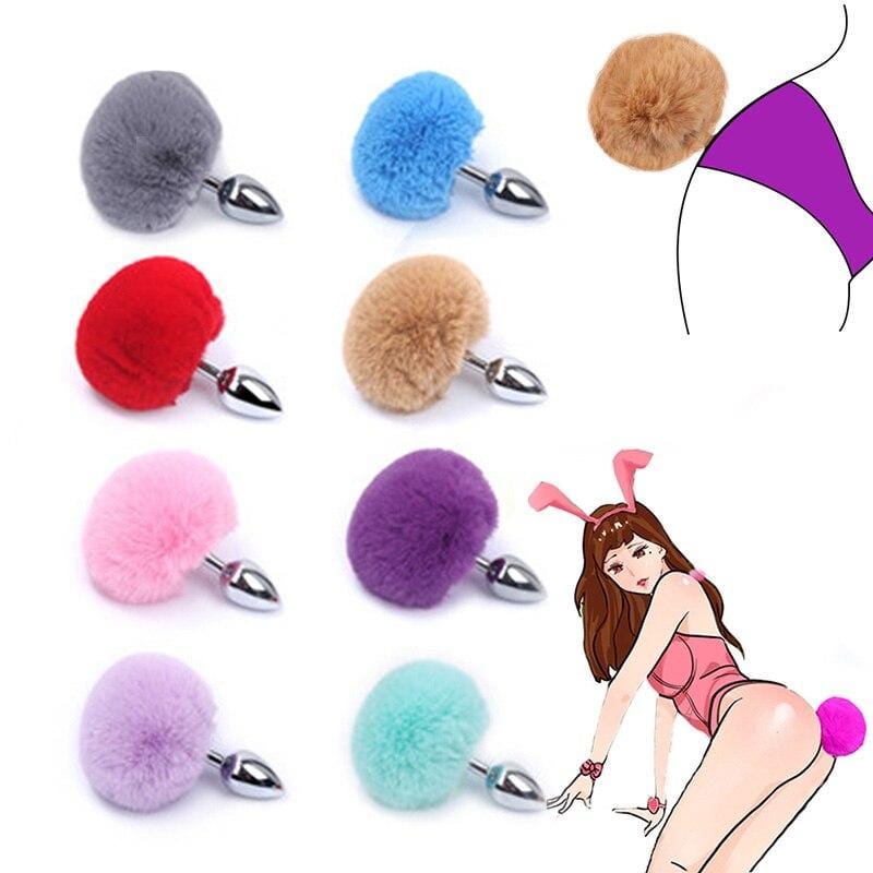 Bunny Tail Butt Plug 4.5 Inches Long product view