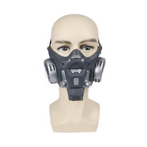 Casque de cosplay fétichiste avec masque à gaz réaliste