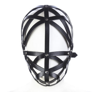 Leather Bondage Restraint Mask BDSM