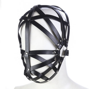 Leather Bondage Restraint Mask BDSM