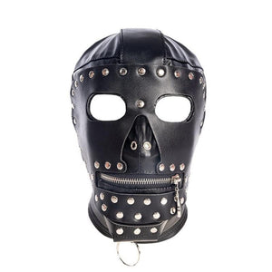 Vollgesichts-BDSM-Maske aus Leder BDSM