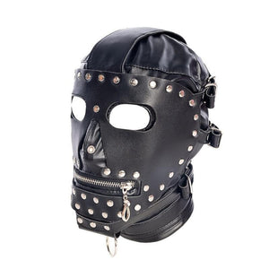 Vollgesichts-BDSM-Maske aus Leder BDSM