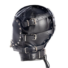 Lade das Bild in den Galerie-Viewer, Vollgesichts-BDSM-Maske aus Leder BDSM
