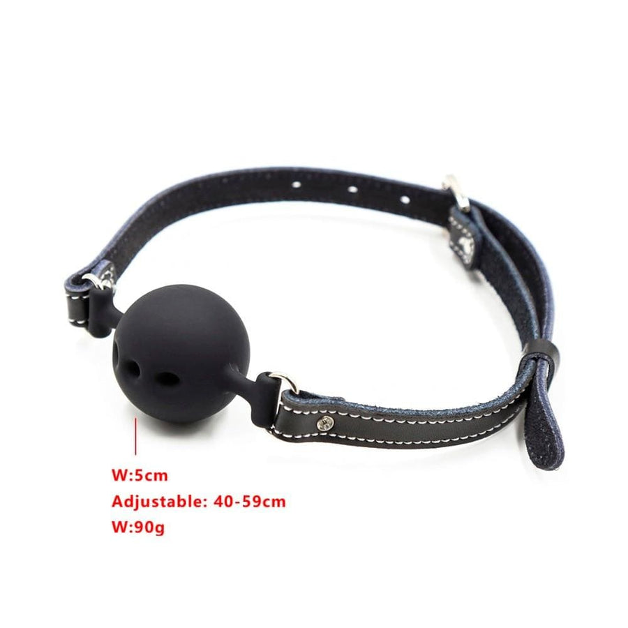 Breathable Black Large Ball Gag BDSM, gallery view 6