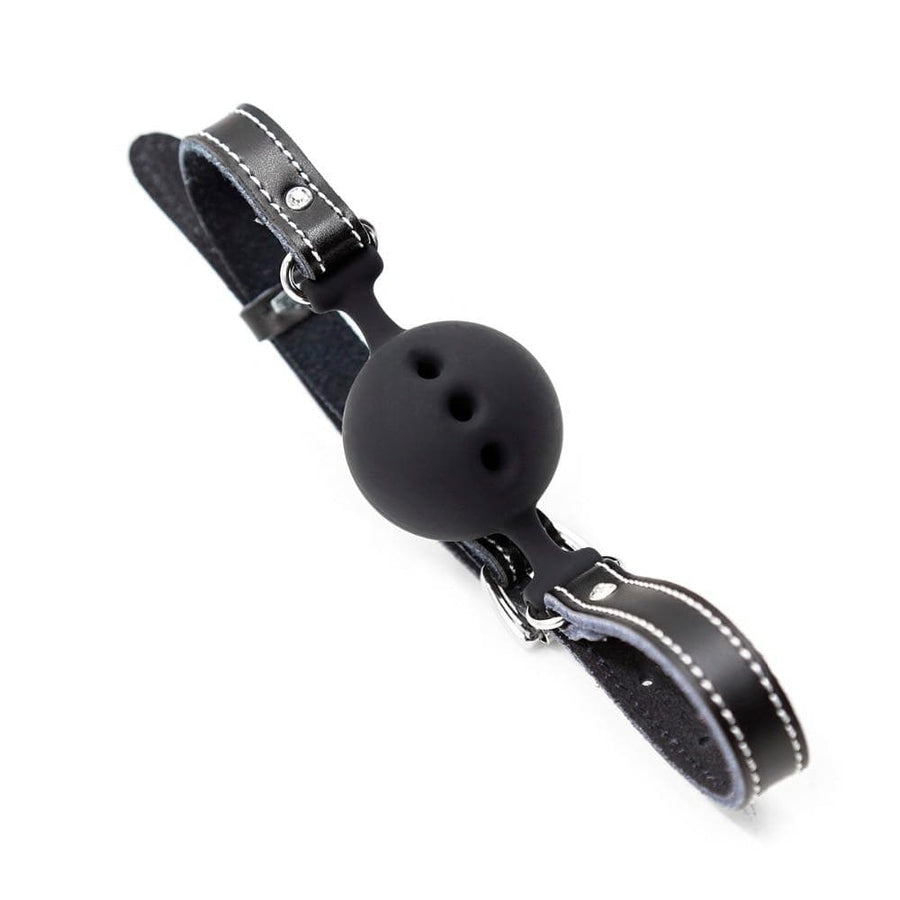 Breathable Black Large Ball Gag BDSM, gallery view 4