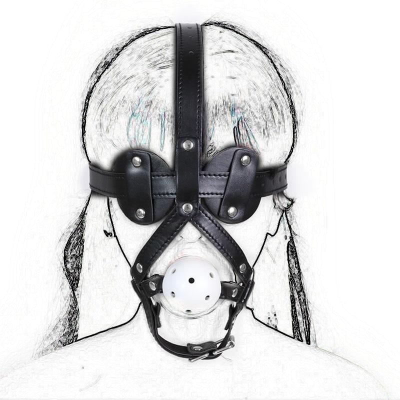 Bondage Play Huge Ball Gag Harness BDSM, gallery view 5