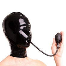 Charger l&#39;image dans la galerie, Masque de bondage avec pompe et bâillon BDSM
