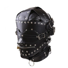 Load image into Gallery viewer, Total Blackout Padded Leather Mask BDSM
