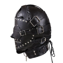 Load image into Gallery viewer, Total Blackout Padded Leather Mask BDSM
